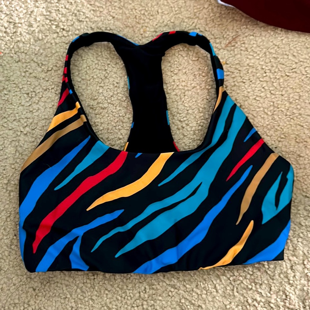 Beach riot, animal print sports bra. XS/S